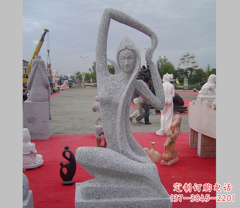 广西中领雕塑定制精美瑜伽美女雕塑