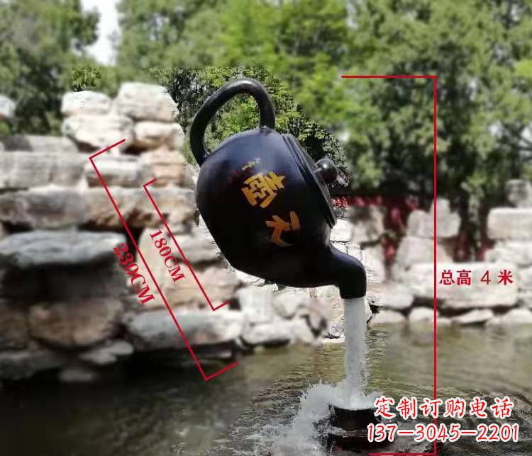 广西玻璃钢仿真茶壶雕塑
