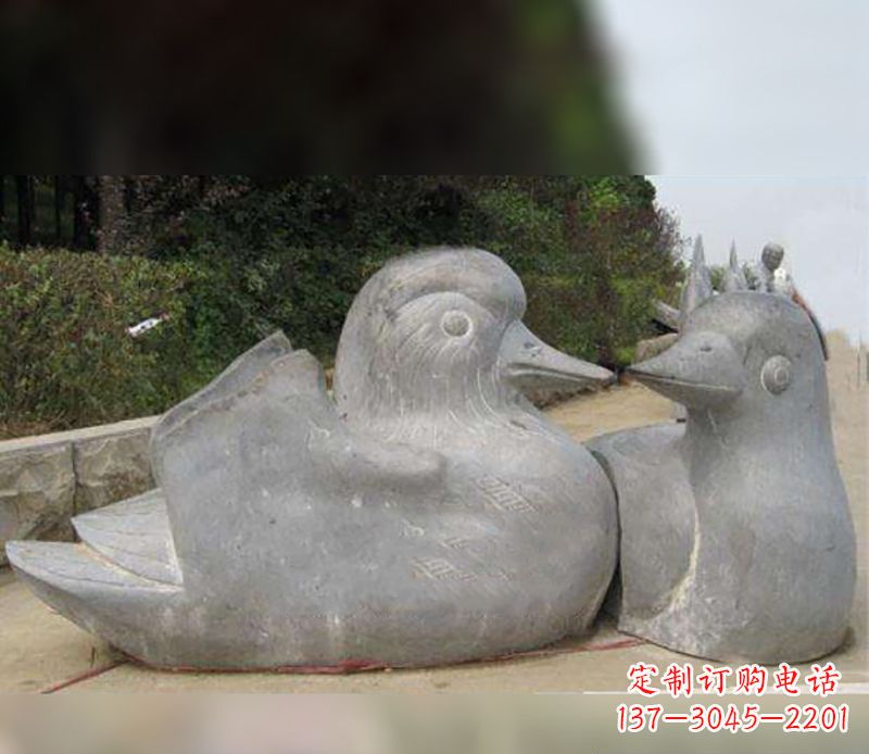 广西中领雕塑传统鸳鸯石雕