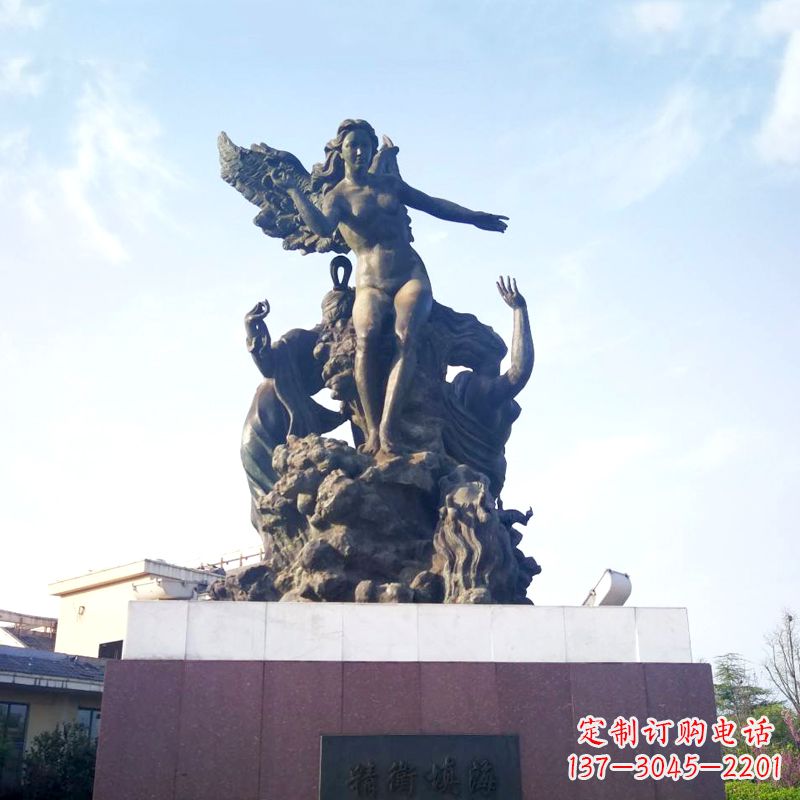 广西公园园林神话传说“精卫填海”景观雕塑