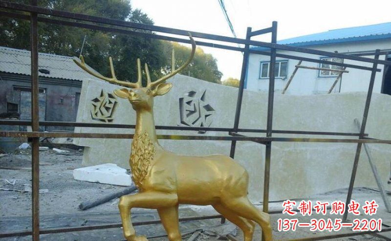 广西室内外羚羊铜雕艺术品