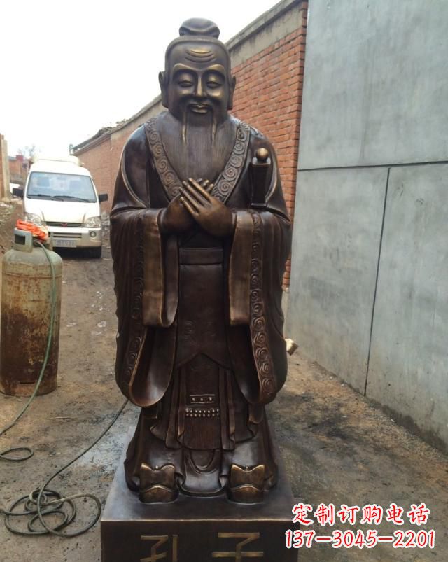 广西孔子铜雕,传承古代文化的象征