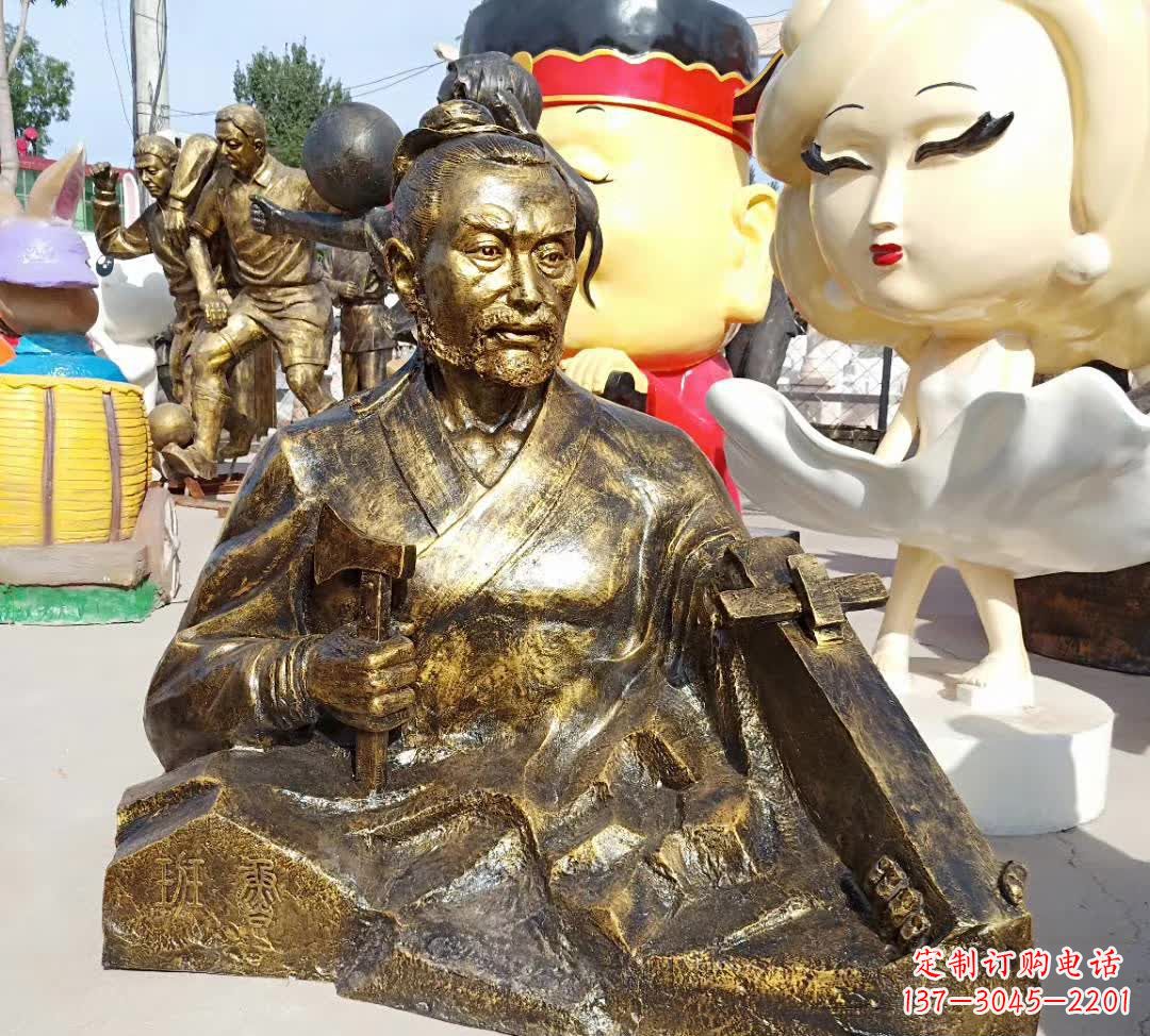广西古代鲁班铜雕