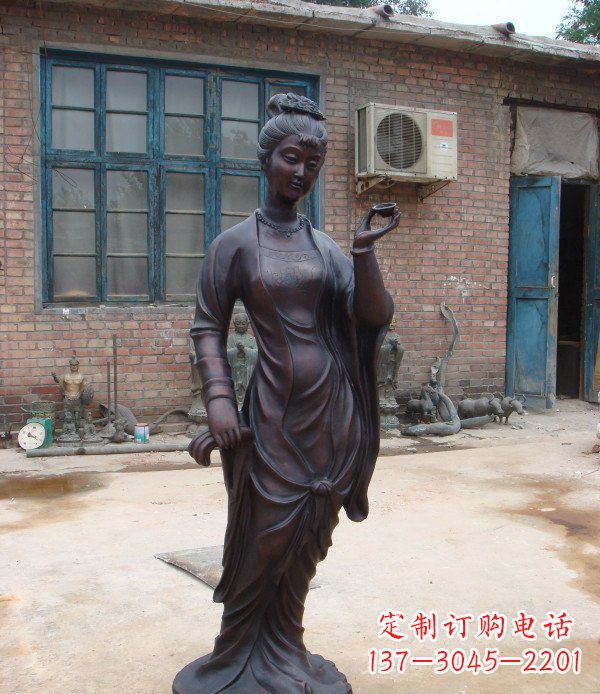 广西中领雕塑精美美女铜雕