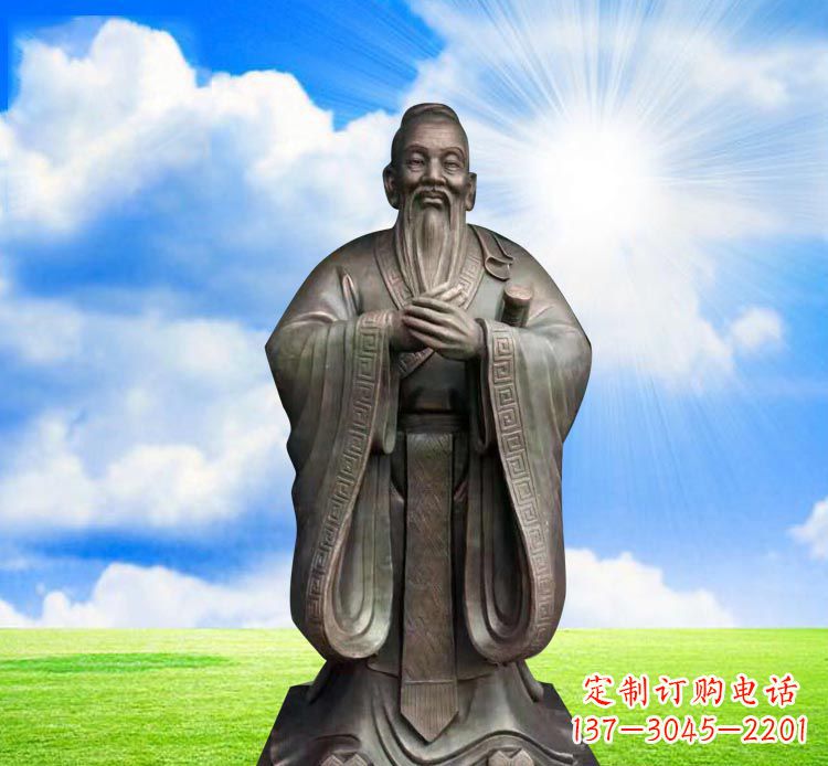 广西孔子铜雕,传承传统文化的艺术鉴赏