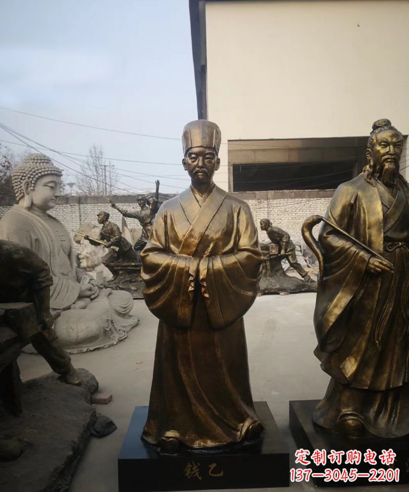 广西古代名人钱乙铜雕
