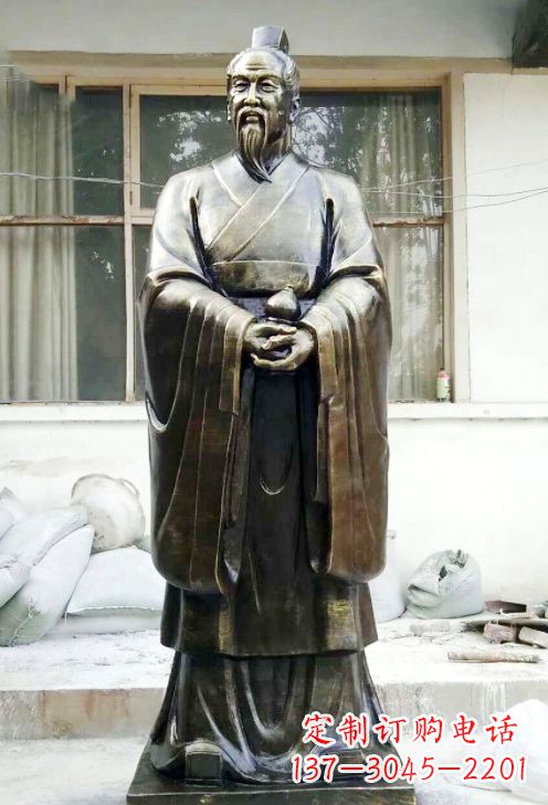 广西古代名医扁鹊铜像