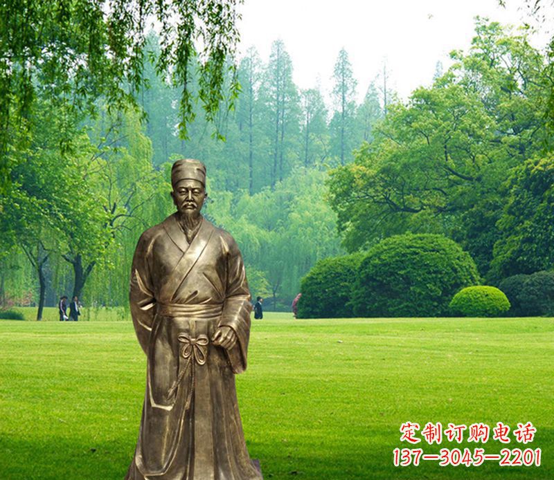 广西李时珍铜雕,精美古典雕塑定制