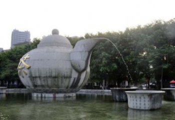 广西精致雕塑茶壶石雕