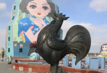 广西艺术精美的公鸡雕塑