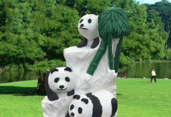 广西公园大熊猫雕塑