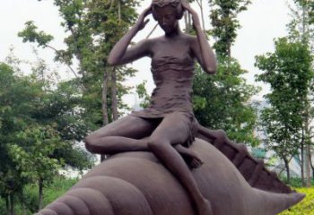 广西海螺姑娘铜雕——让美丽长存记忆