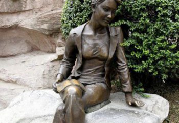 广西中领雕塑精美 静谧 的女人铜雕