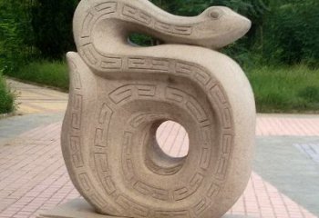 广西砂岩动物蛇雕塑
