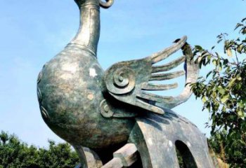 广西公园园林朱雀铜雕景观雕塑