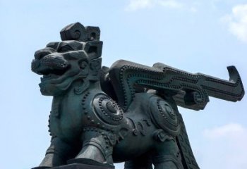 广西中领雕塑-铜制獬豸雕塑