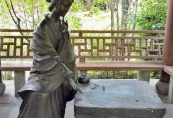 广西艺术精灵西施下棋情景雕塑
