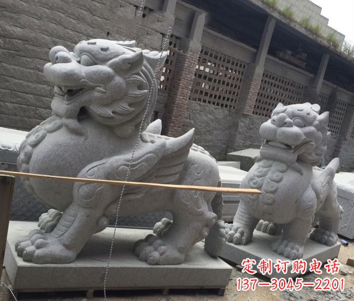 广西中领雕塑–精美的古代神兽大理石貔貅雕塑