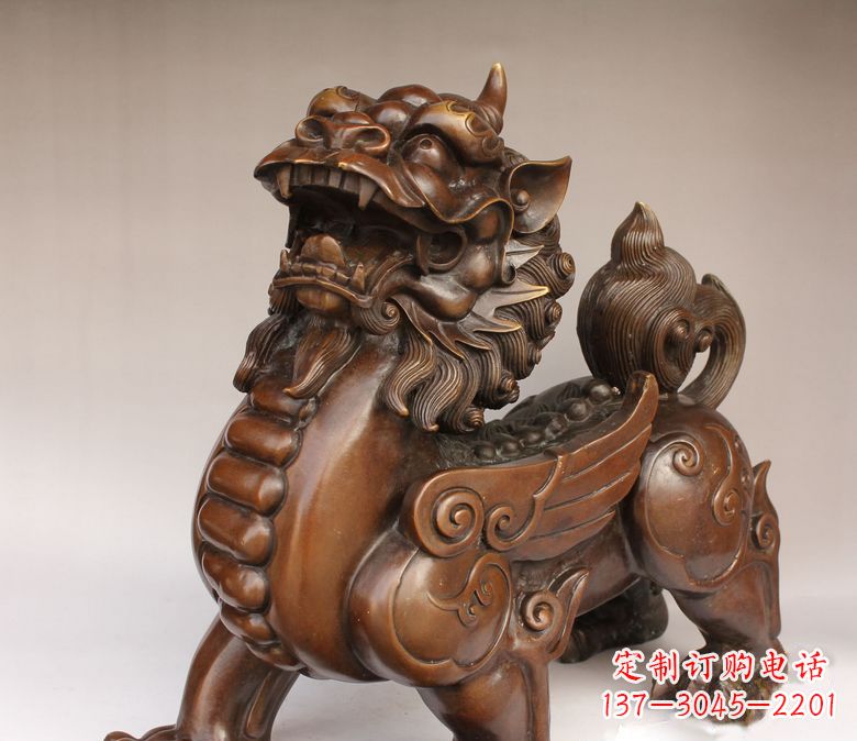 广西古代神兽貔貅铜雕