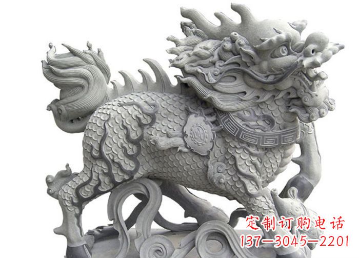 广西中领雕塑|精美古典麒麟雕塑