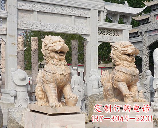 广西古典神麒麟石雕,传承古老文化