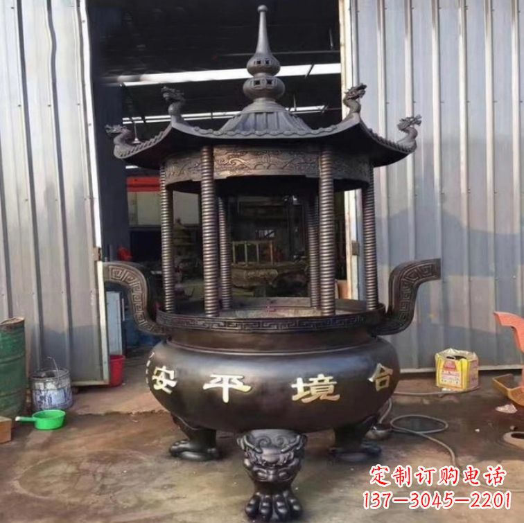 广西精美古代铜香炉雕塑,成就您的家庭情调