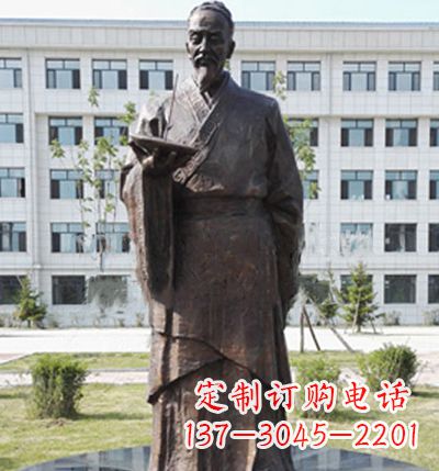广西传承古代珍贵文化—祖冲之铜雕塑