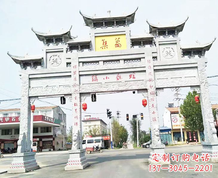 广西古建石雕牌坊