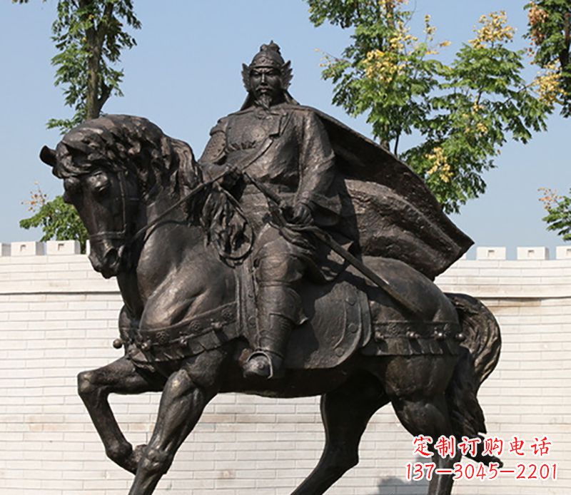 广西古人骑马铜雕