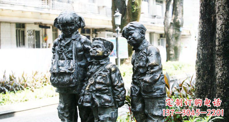 广西挂钥匙儿童铜雕