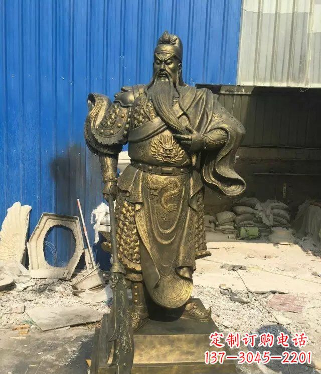 广西关二爷铸铜关公铜雕 (2)
