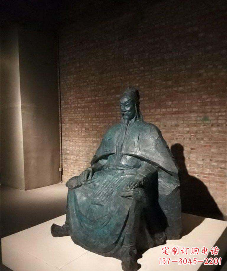 广西关公古代名人铜雕