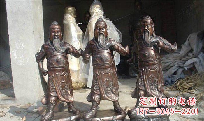 广西精美绝伦的关公铜雕塑