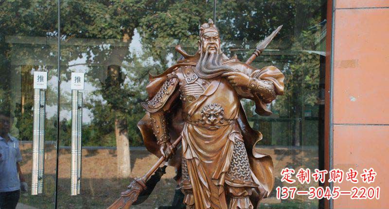 广西关公古代人物铜雕