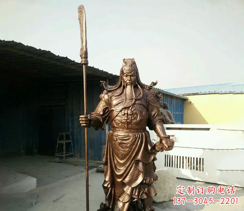 广西中领雕塑定制关公铜雕
