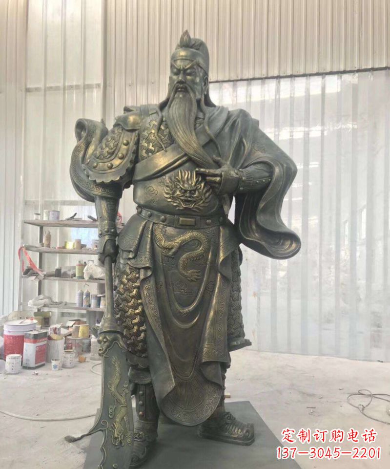 广西关公铜雕–传承古老的英雄气概