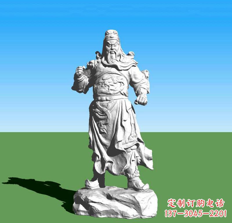 广西关云长关羽雕塑，让关羽永驻古代