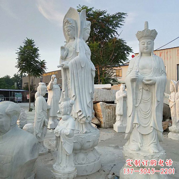 广西观音 石雕送子观音 汉白玉观音佛像厂家直销石雕汉白玉菩萨_27