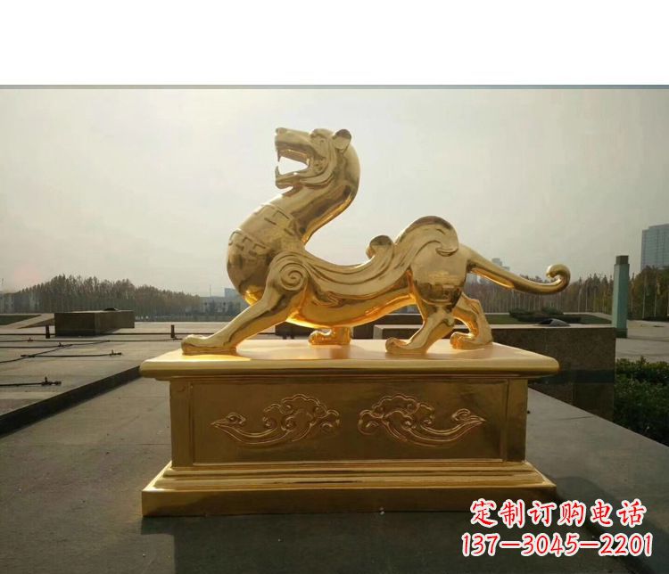 广西广场白虎神兽铜雕