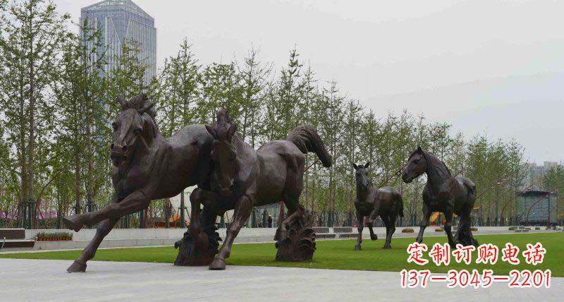 广西广场奔马动物铜雕