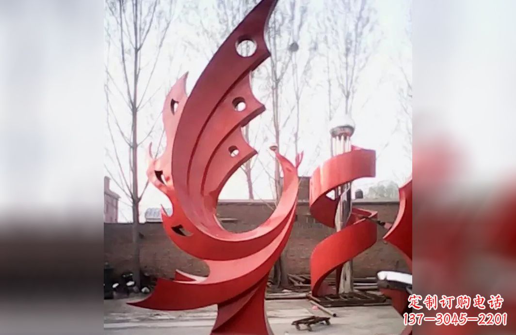 广西中领雕塑凤凰抽象不锈钢雕塑