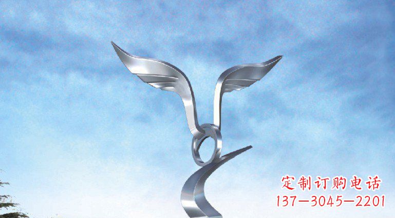 广西中领雕塑出品:不锈钢海鸥雕塑