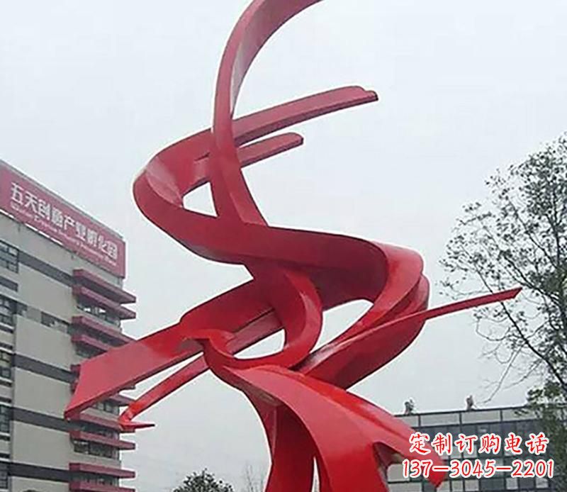 广西不锈钢抽象飘带雕塑