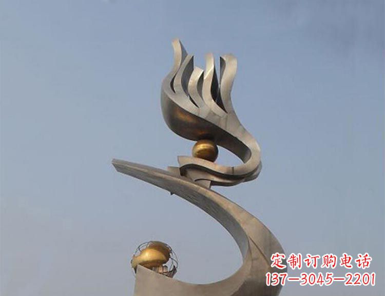 广西雅致艺术:不锈钢凤凰雕塑
