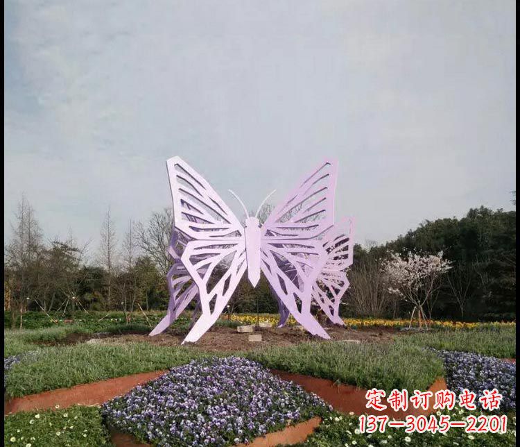 广西中领雕塑厂家精美不锈钢蝴蝶雕塑