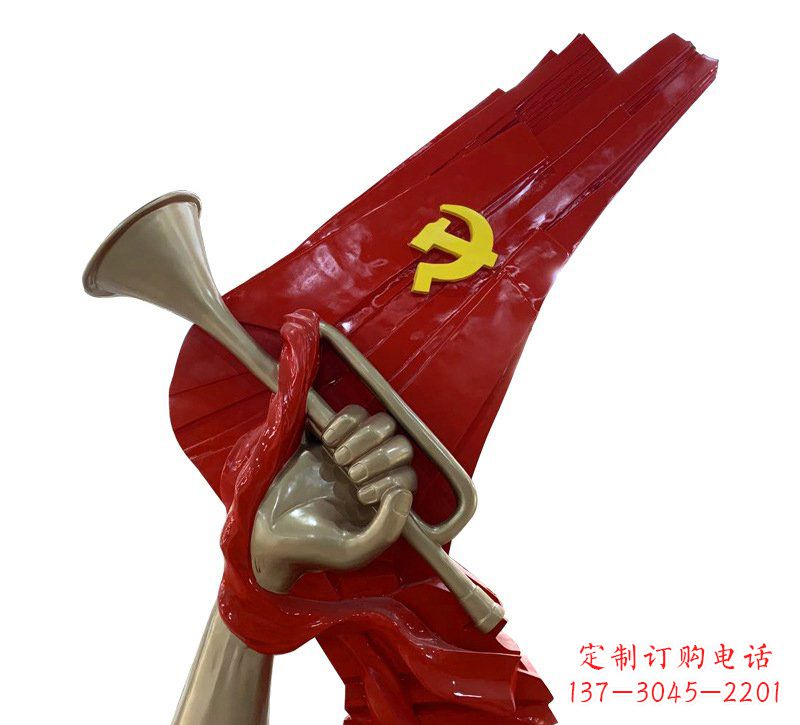 广西优质不锈钢党旗雕塑