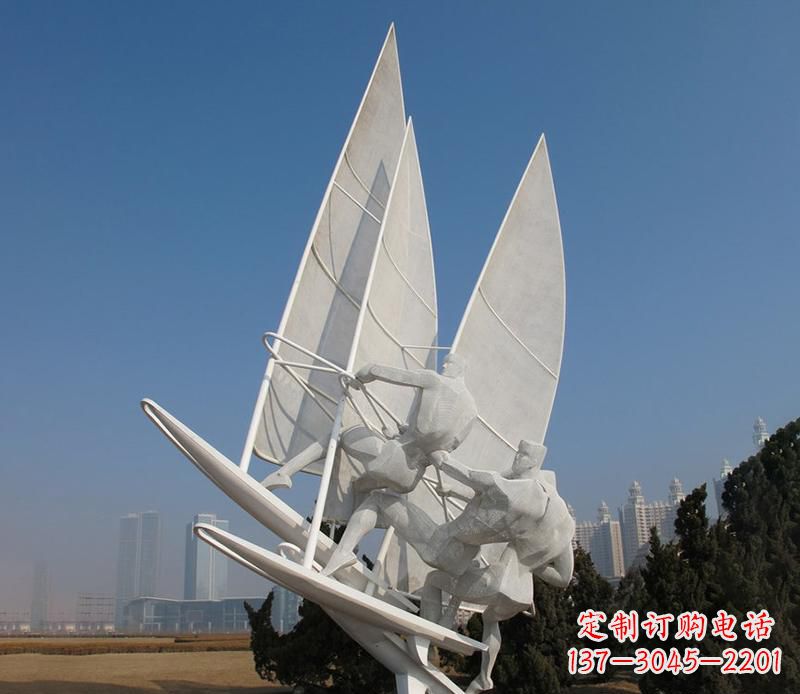 广西不锈钢帆船比赛运动雕塑