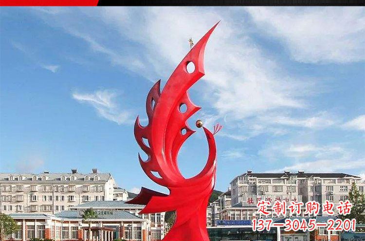 广西高雅大气的不锈钢凤凰雕塑
