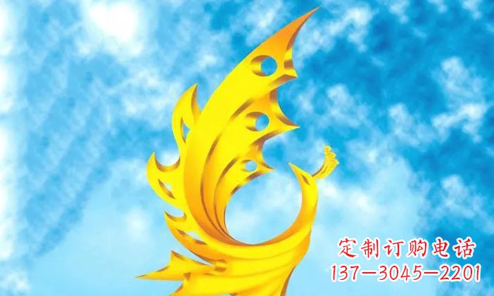 广西中领雕塑-不锈钢凤凰雕塑