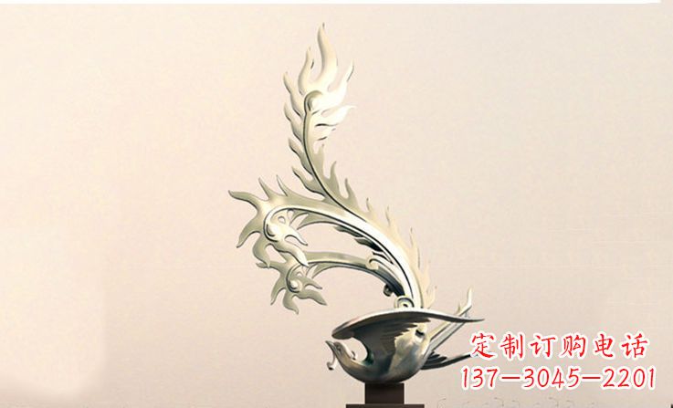 广西广场不锈钢凤凰雕塑 (5)